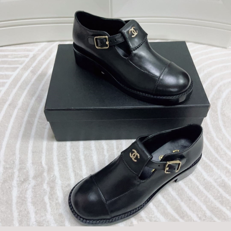 Ch*el leather shoes